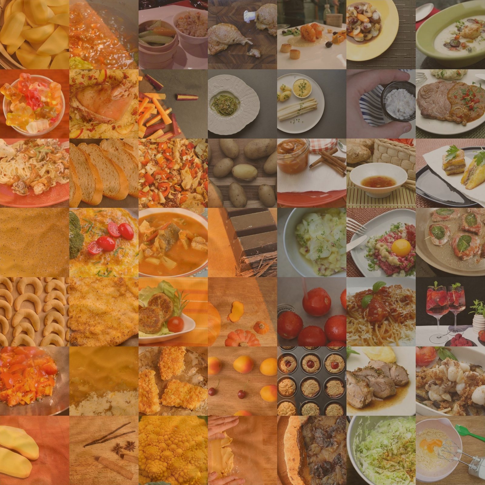 Ausschnitt an der Tellerkante von EMPTY PLATES (Orange): 49 Fotos, halb Teller, halb Grund