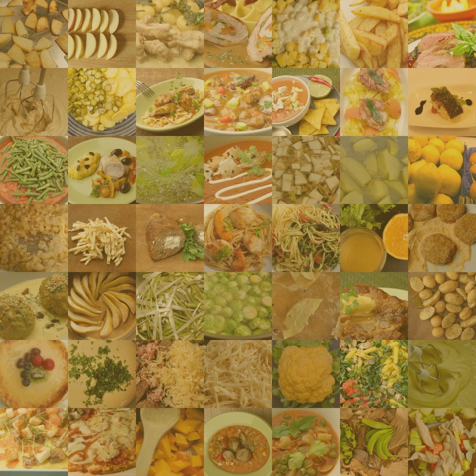 Ausschnitt aus der Tellermitte von EMPTY PLATES (Yellow): 49 Food-Fotos