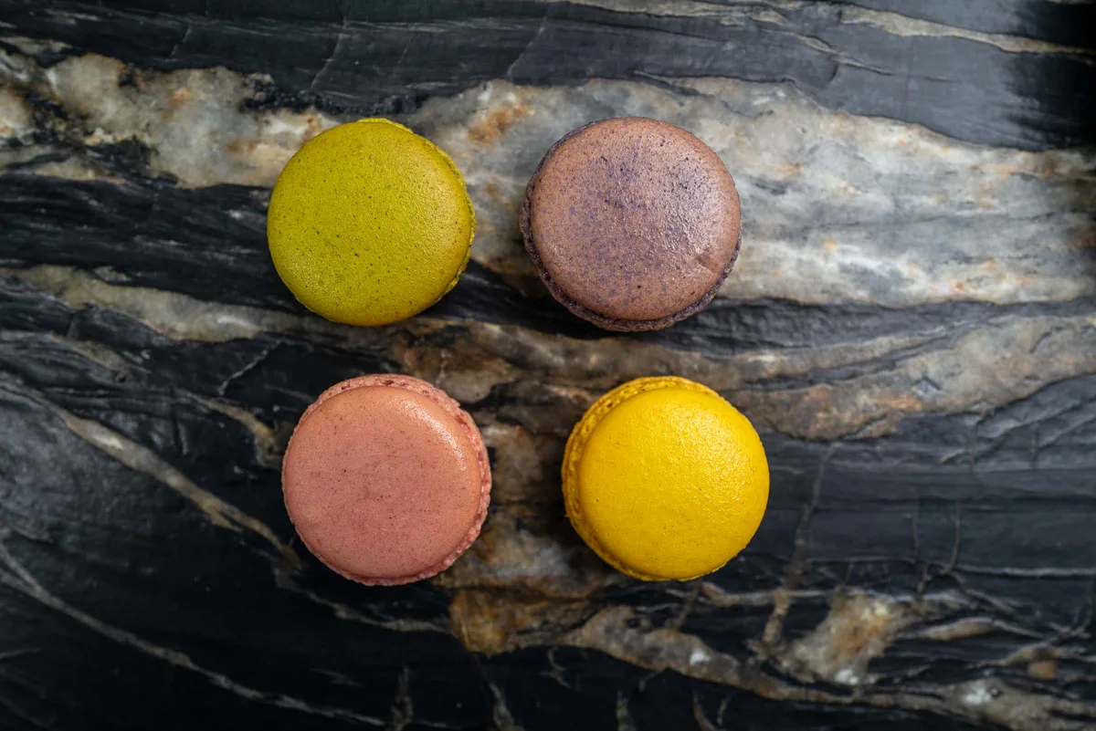 Macarons on Stone Surface, Berlin Observations 2022