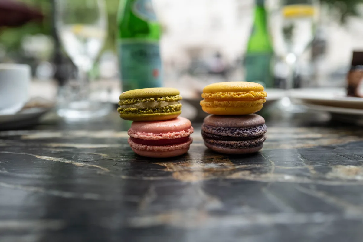 Macarons on Stone Table, Berlin Observations 2022